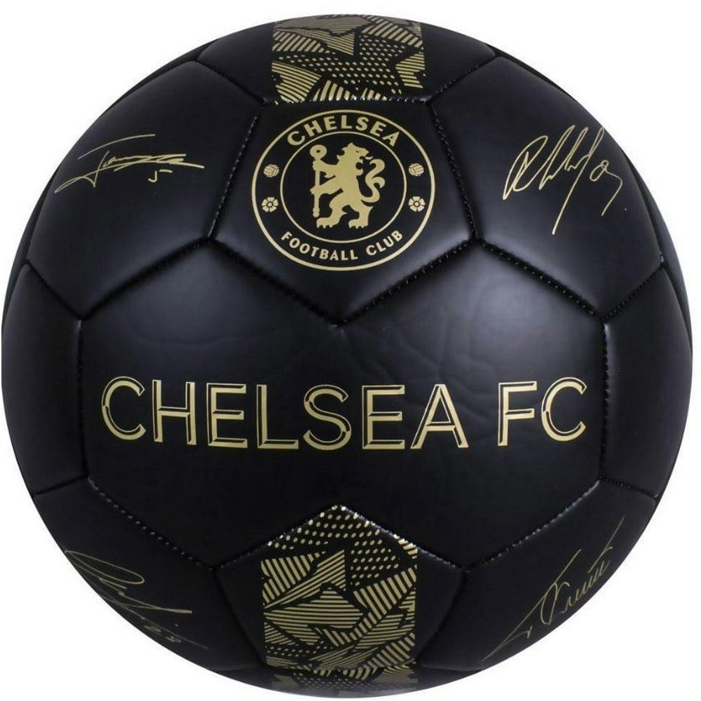 Chelsea FC Phantom Signature Football - Black/Gold