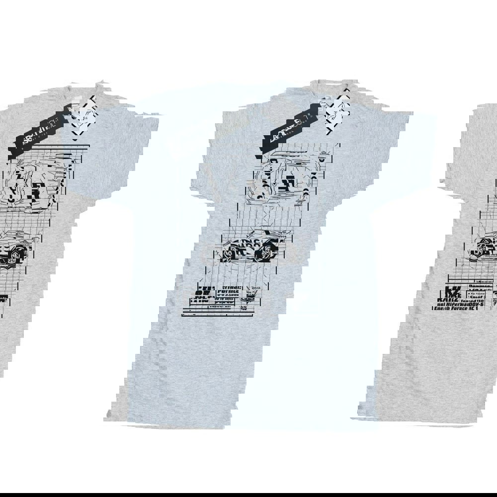 Disney Mens Cars Cruz Ramirez Blueprint T-Shirt - Sports Grey