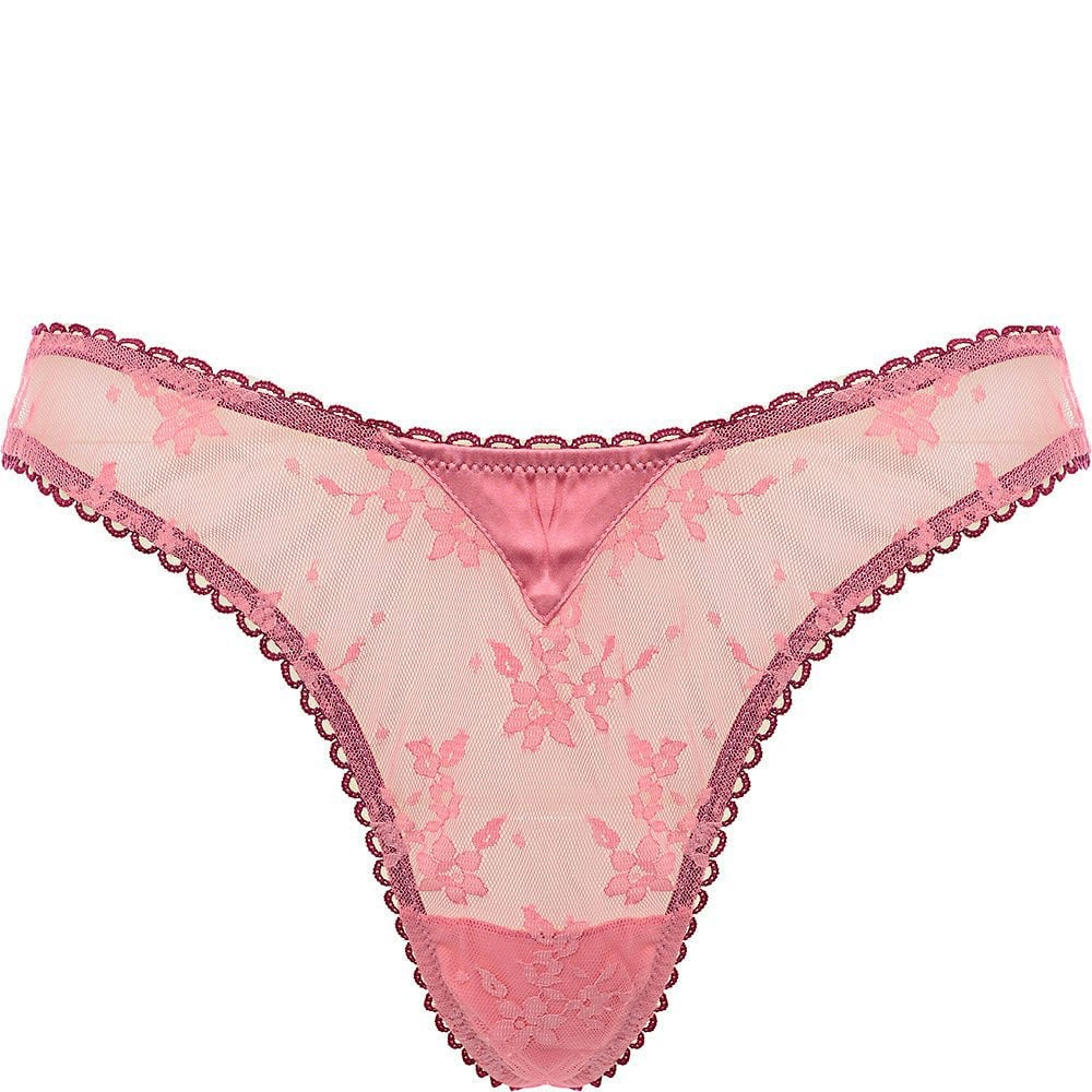 Fleur Du Mal Womens Untie Me Cheeky Brief In Pink
