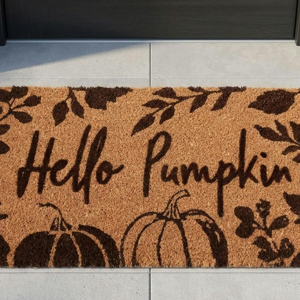Garden Greatness Hello Pumpkin Autumn Coir Doormat