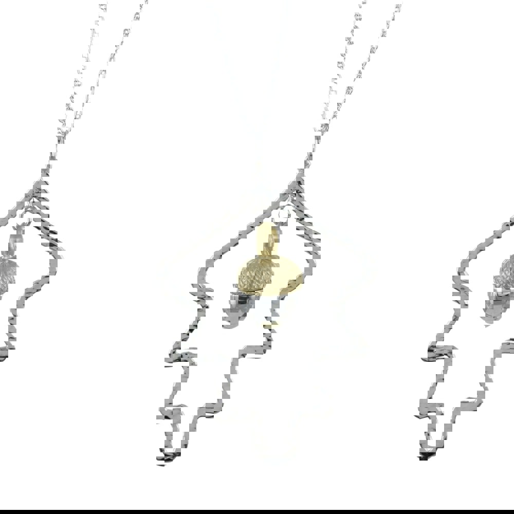 Silver Oak Leaf and Acorn Necklace - Reeves & Reeves