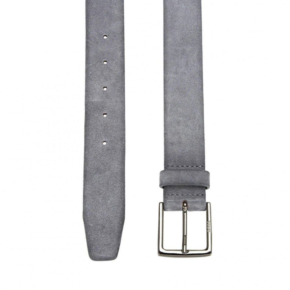 Hugo Boss Mens Rummi Suede Belt - Grey