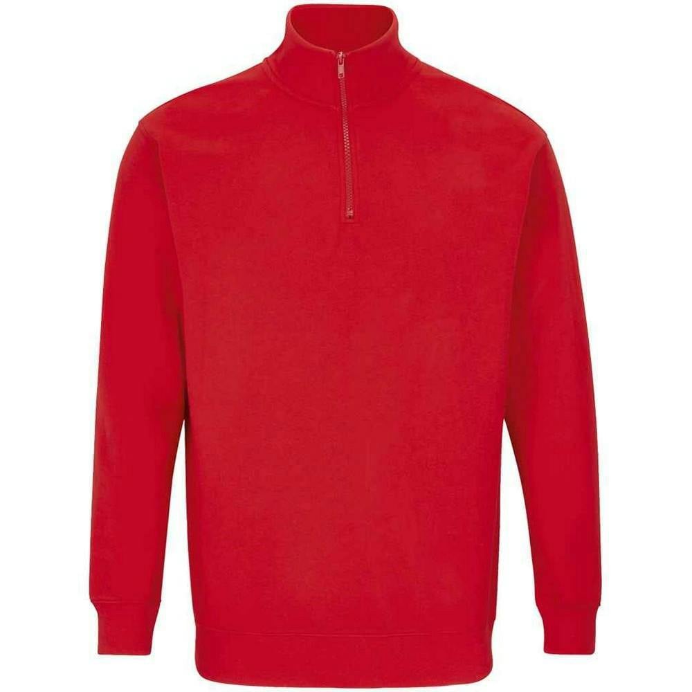 SOLS Unisex Adult Conrad Quarter Zip Sweatshirt - Bright Red - Bright Red - 80% Cotton/20% Recycled Polyester