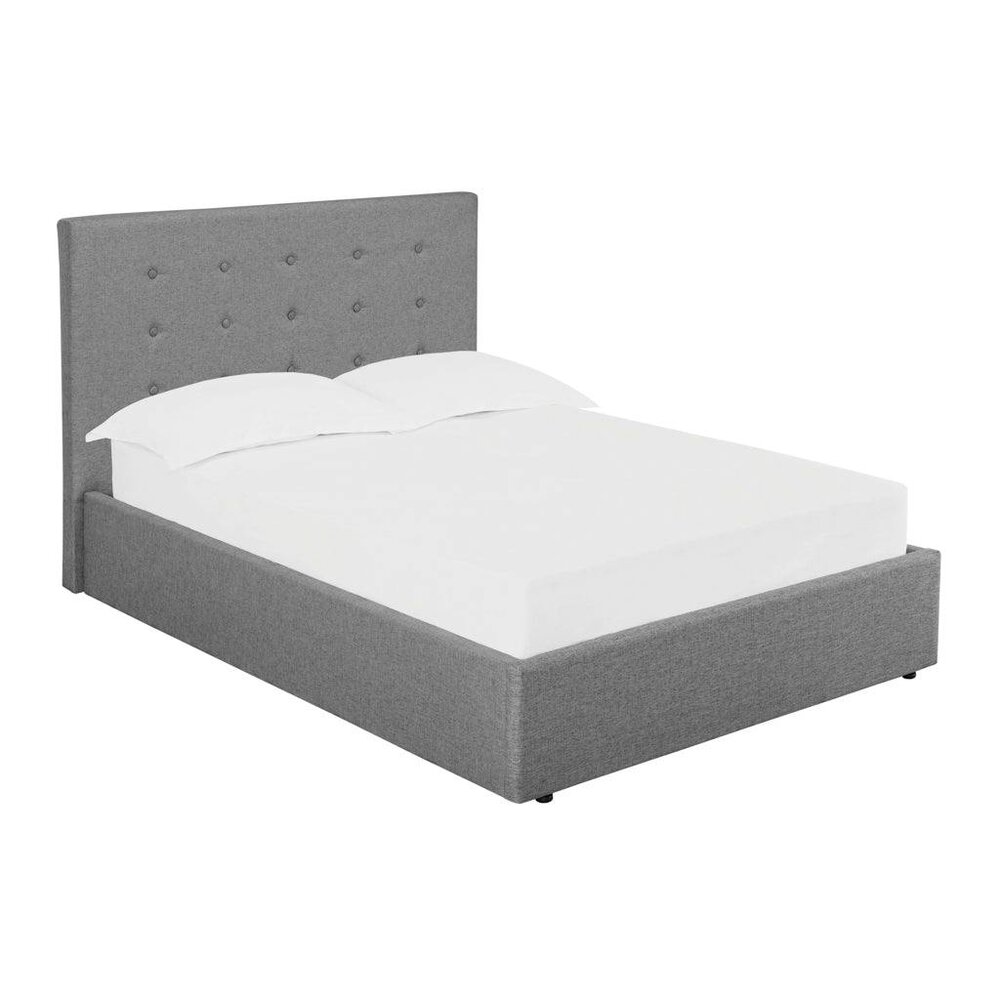 Wyld Haus Carrick Soft Grey 5ft King Size Bed Tufted Velvet Headboard and Footboard