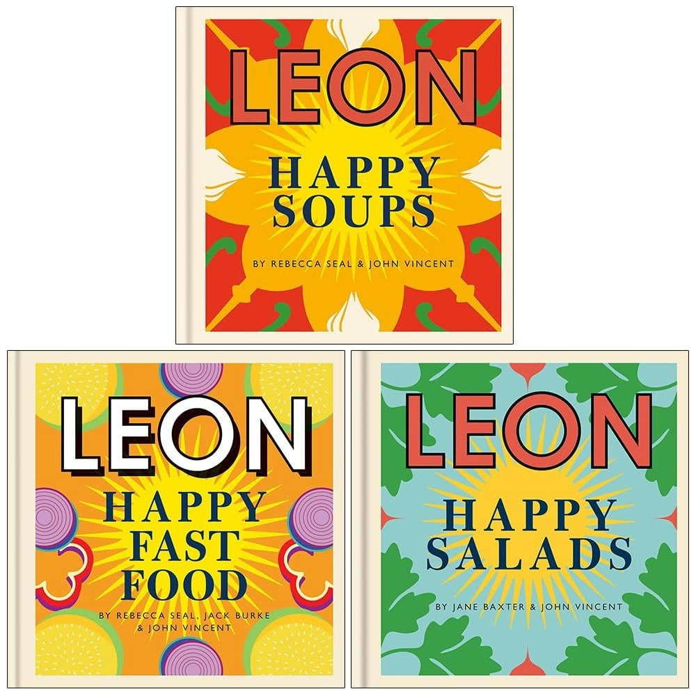 Happy Leons 3 Book Set (Leon Happy Soups, Leon Happy Fast Food & Leon Happy Salads)