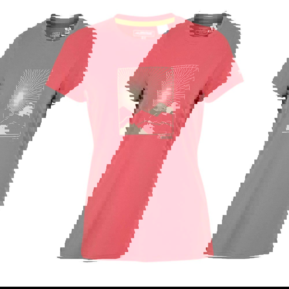 Regatta Womens/Ladies Fingal Mountain Stretch T-Shirt - Peach Bloom