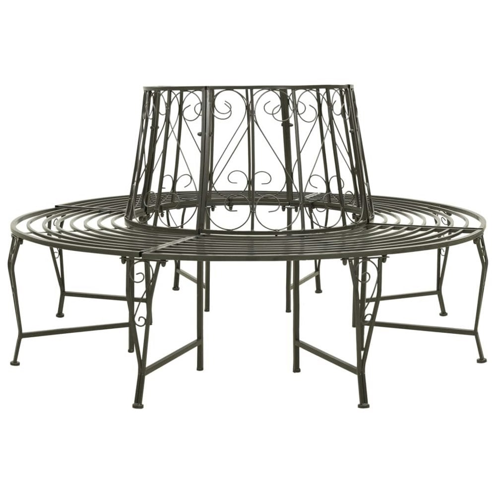 Berkfield Garden Tree Bench 160 cm Steel