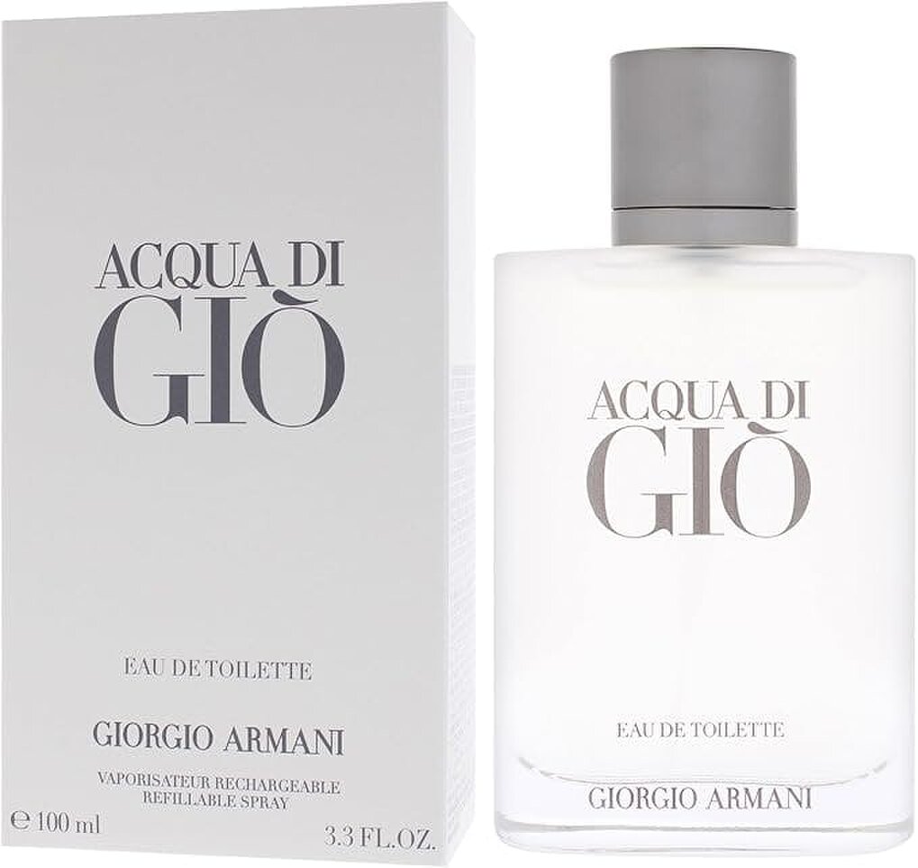 Giorgio Armani Acqua Di Gio 100ml Eau De Toilette EDT Rechargeable Refillable Spray For Him