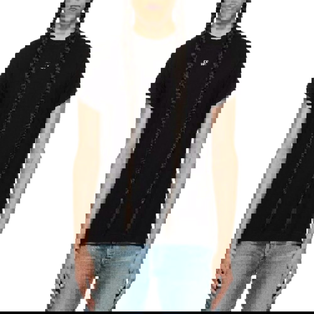 Off-White Noise Arrow Shaped Logo Black T-Shirt S