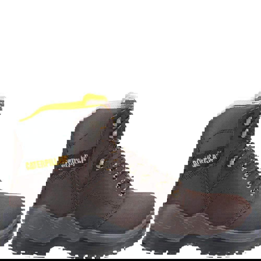 Caterpillar Mens Striver Lace Up Injected Leather Safety Boot - Brown