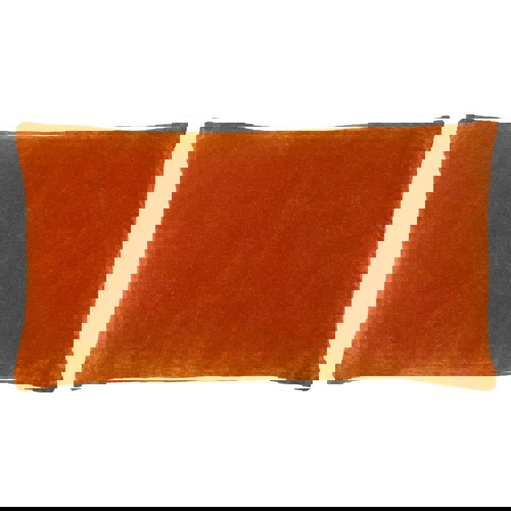 Furn Mangata Velvet Rectangular Cushion Cover - Orange