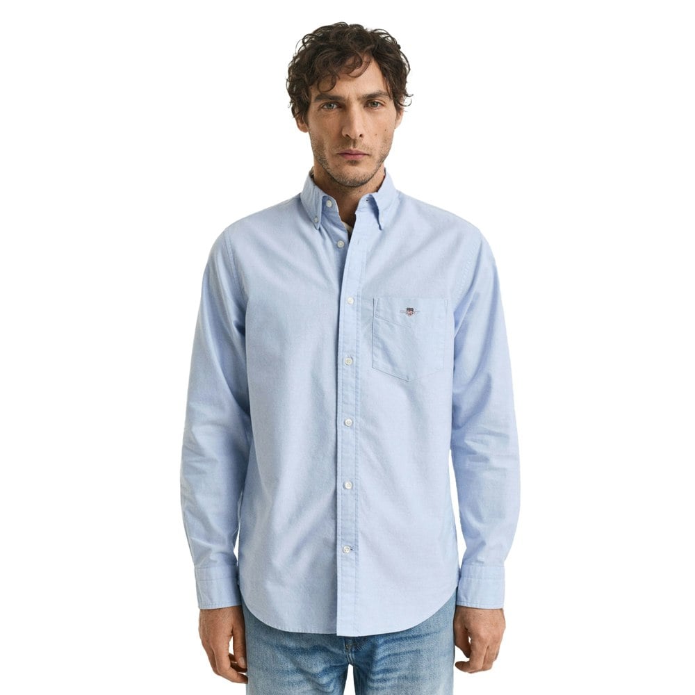 Gant Mens Archive Shield Oxford Regular Shirt - Blue
