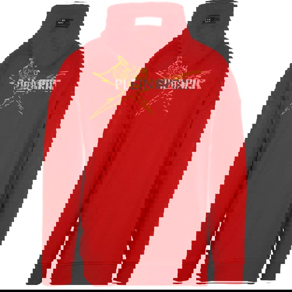 Plein Sport Logo On Back Zip-Up Red Hoodie S