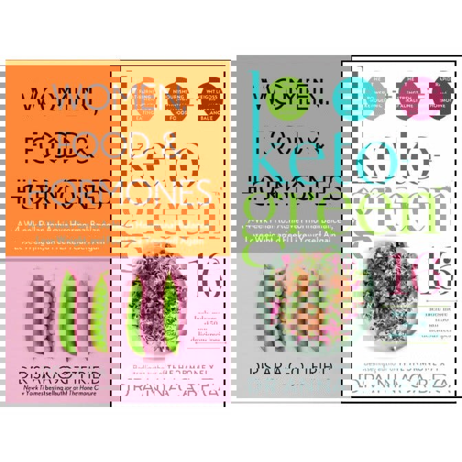 Women, Food and Hormones & Keto-Green 16 By Anna Cabeca & Sara Gottfried 2 Book Set