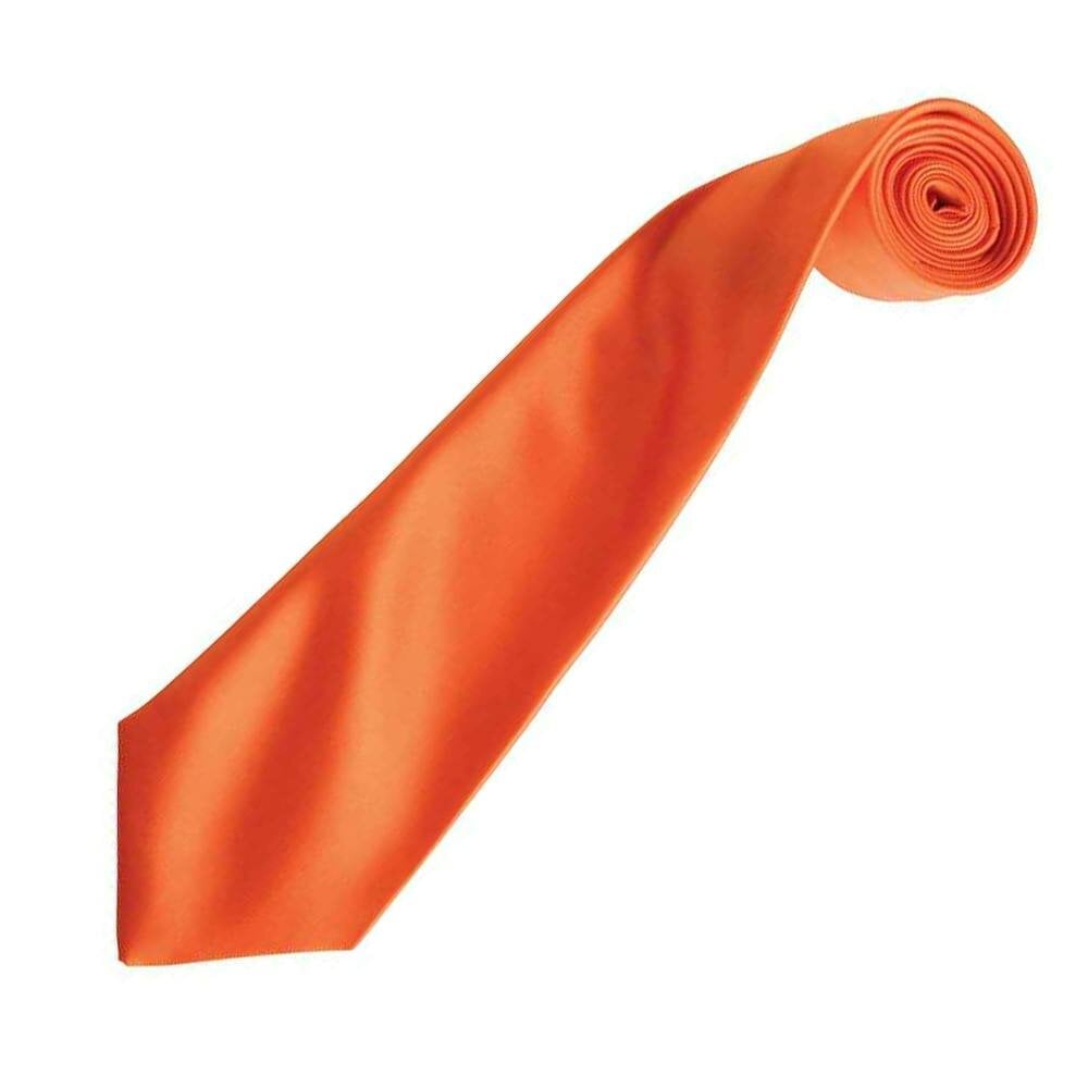 Premier Unisex Adult Colours Satin Tie - Orange