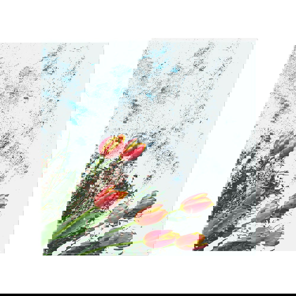 Benjamin Tate Design Flowers On Marble Splash Back