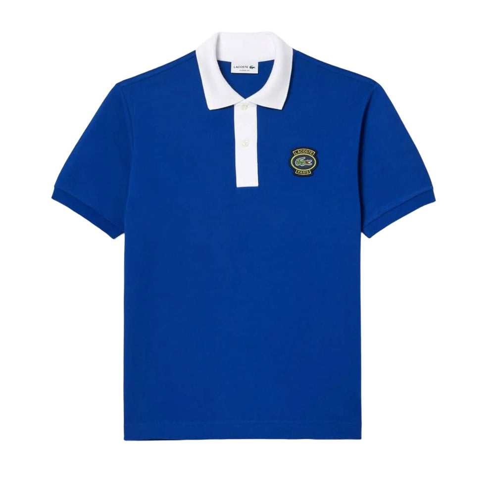 Lacoste Mens Badge Classic Polo Shirt - Blue