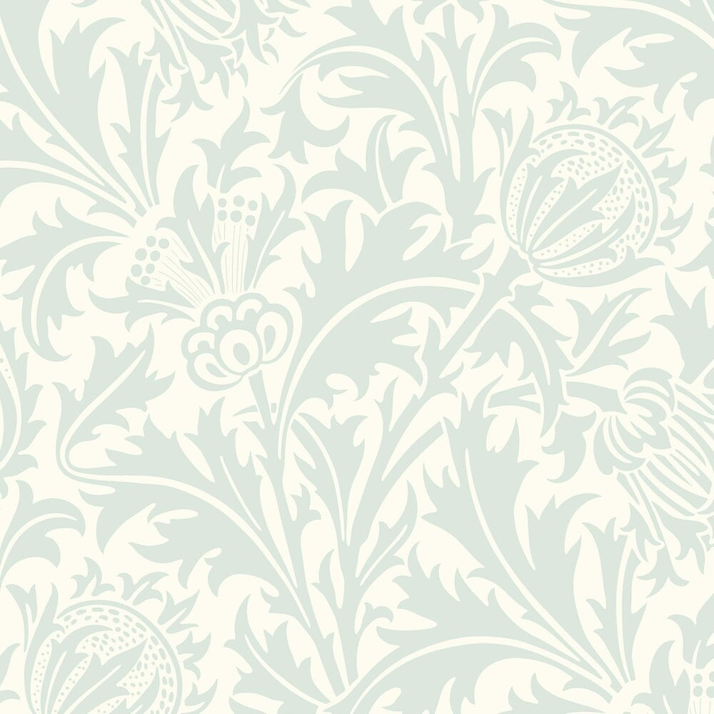 Hoopla Walls Thistle Damask - Duck Egg 10m Wallpaper