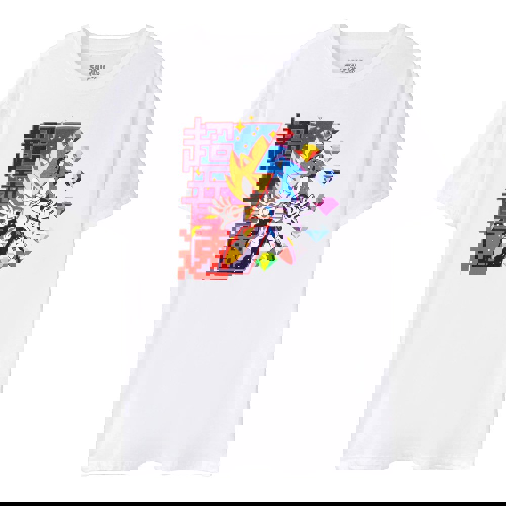Sonic The Hedgehog Mens Diamond T-Shirt - White
