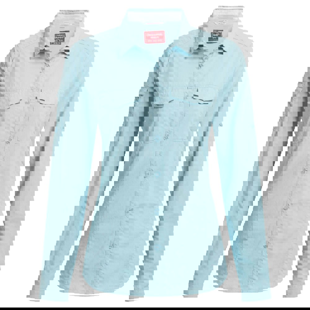 Craghoppers Women's Adventure III Nosilife Long-Sleeved Shirt - Sky Blue