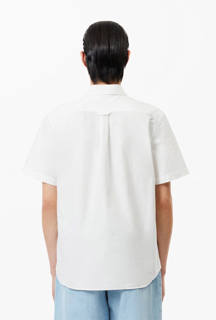 Lacoste Men's Regular Fit Short Sleeved Oxford Shirt - White