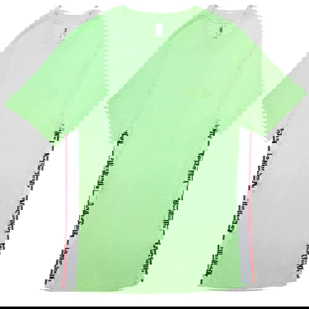 Moschino Taped Hem Logo Green T-Shirt XS