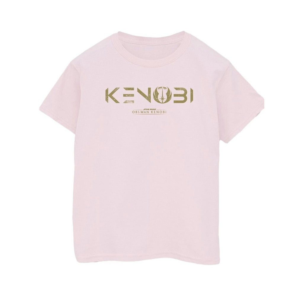 Star Wars Mens Obi-Wan Kenobi Logo T-Shirt - Baby Pink