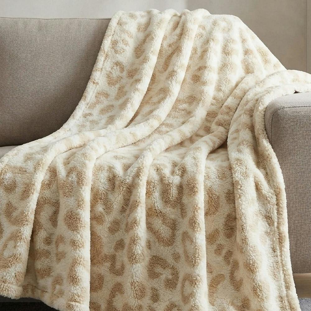 Garden Greatness Patterned Leopard Print Soft Throw