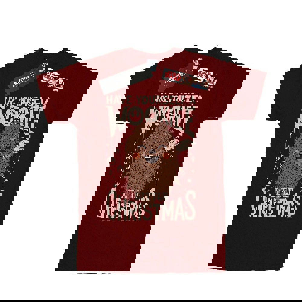 Star Wars Boys Wookiee Little Christmas T-Shirt - Burgundy