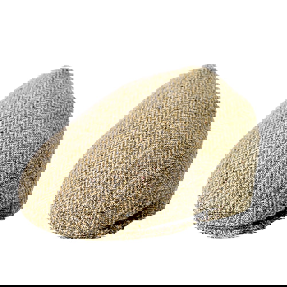Gamble & Gunn Dolton Molloy & Sons Irish Donegal Tweed British Made Light Tan Herringbone Flat Cap