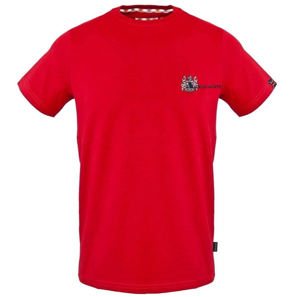 Aquascutum Aldis Chest Logo Red T-Shirt S