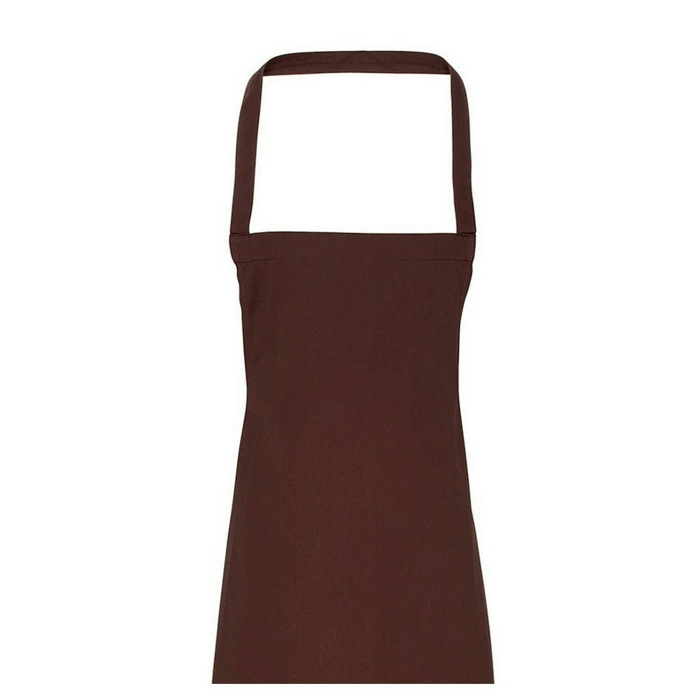 Premier Unisex Adult Cotton Bibbed Apron - Brown
