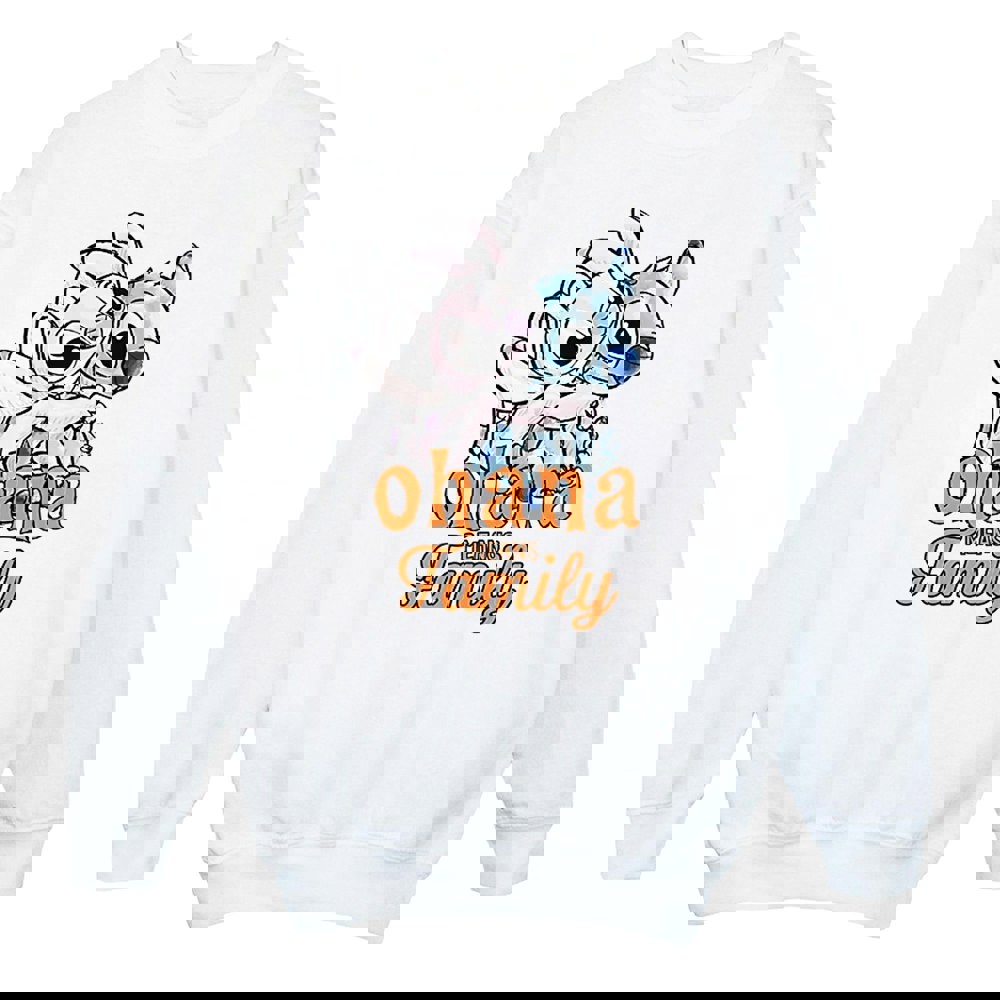 Disney Womens/Ladies Lilo And Stitch Ohana Angel Hug Sweatshirt - White