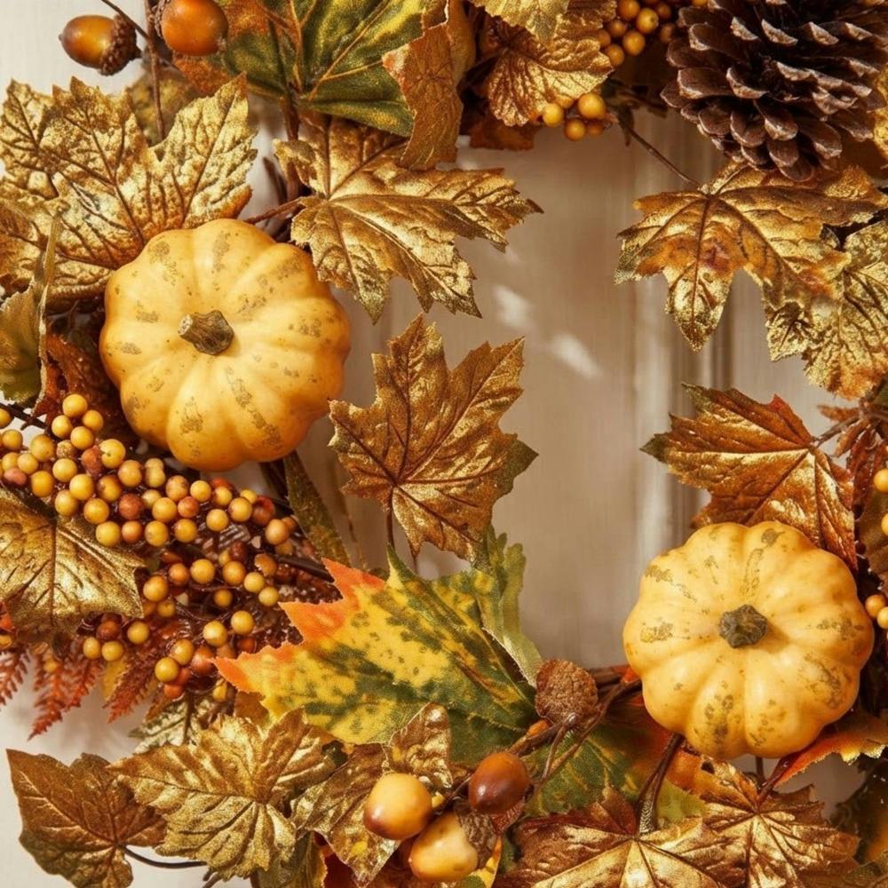 Garden Greatness Decorative Autumn Cones and Berries Wreath