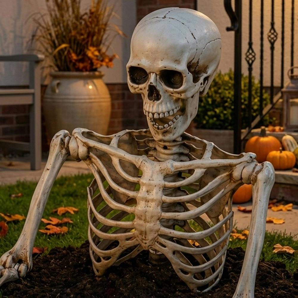 Garden Greatness Halloween Skeleton Ground Breaker Prop