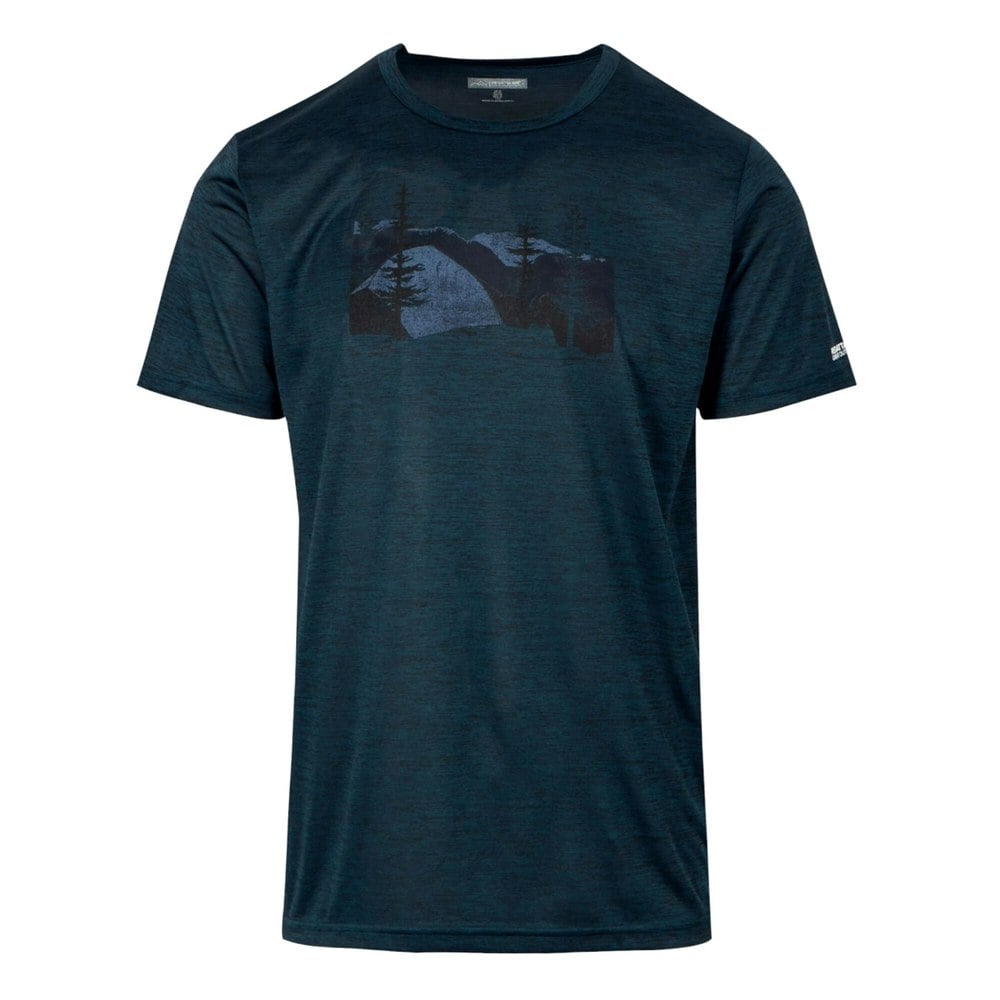 Regatta Mens Fingal VIII Scenery Marl T-Shirt - Moonlight Denim