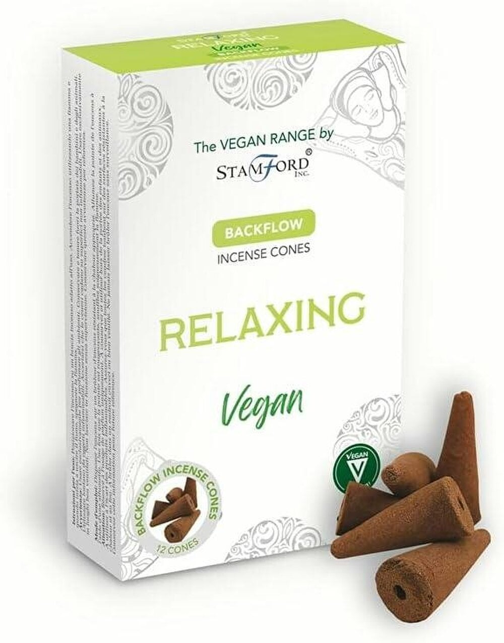 Stamford Vegan Backflow Incense Cones for Home Fragrance, 72 cones