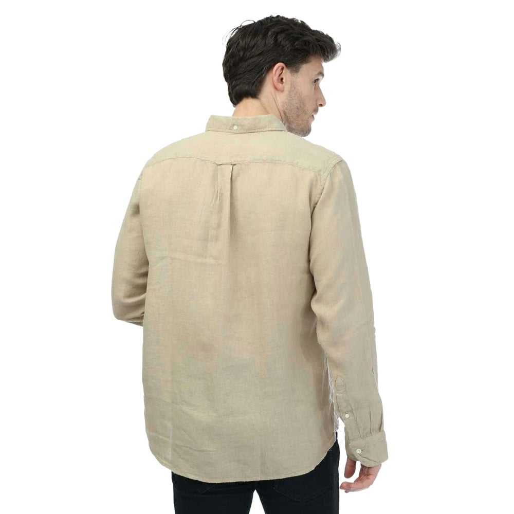 Gant Mens Linen Regular Shirt - Beige