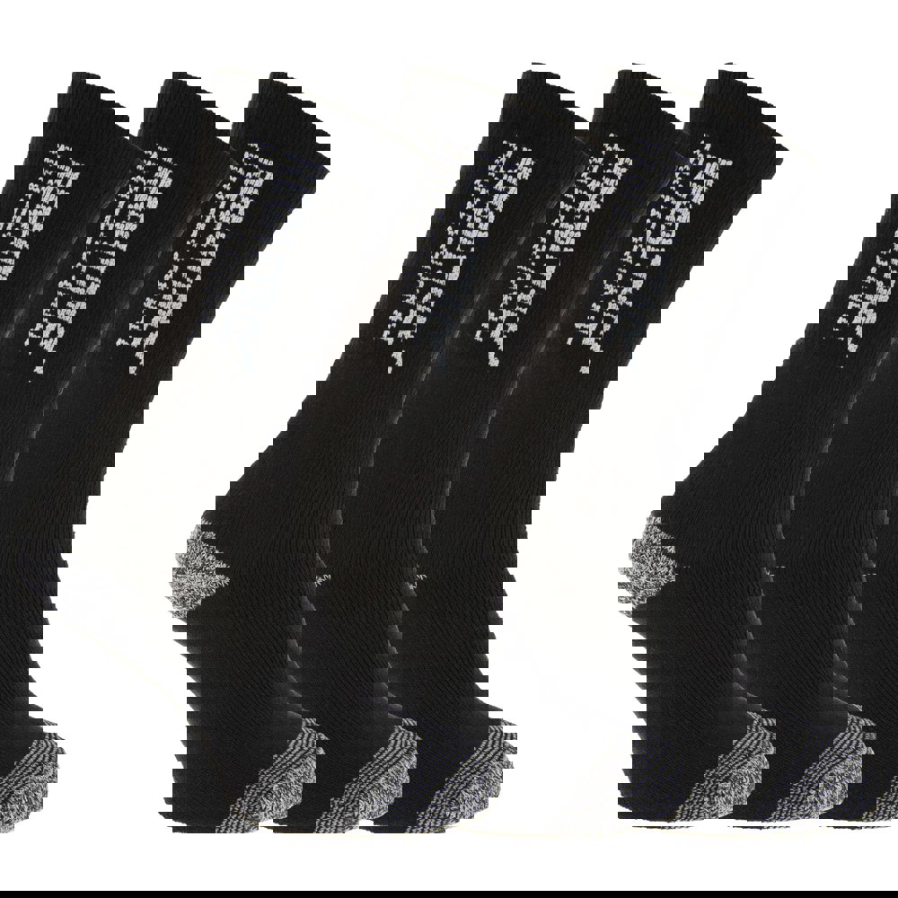 Regatta Mens Hardwearing Winter Work Socks (Pack Of 3) - Black