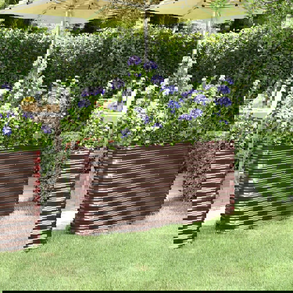 Berkfield Garden Raised Bed Powder-coated Steel 152x40x68 cm Brown