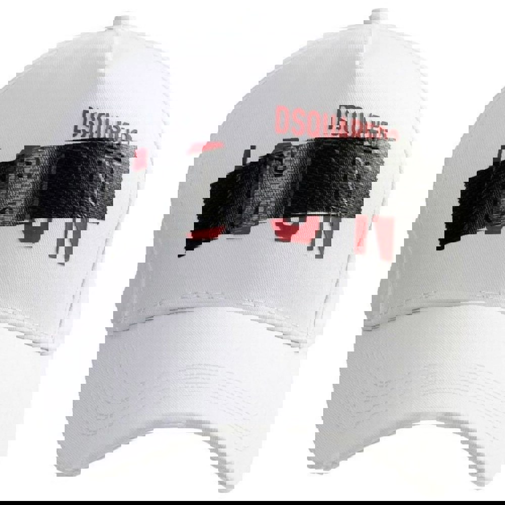 Dsquared2 Taped Icon Logo Cap - White