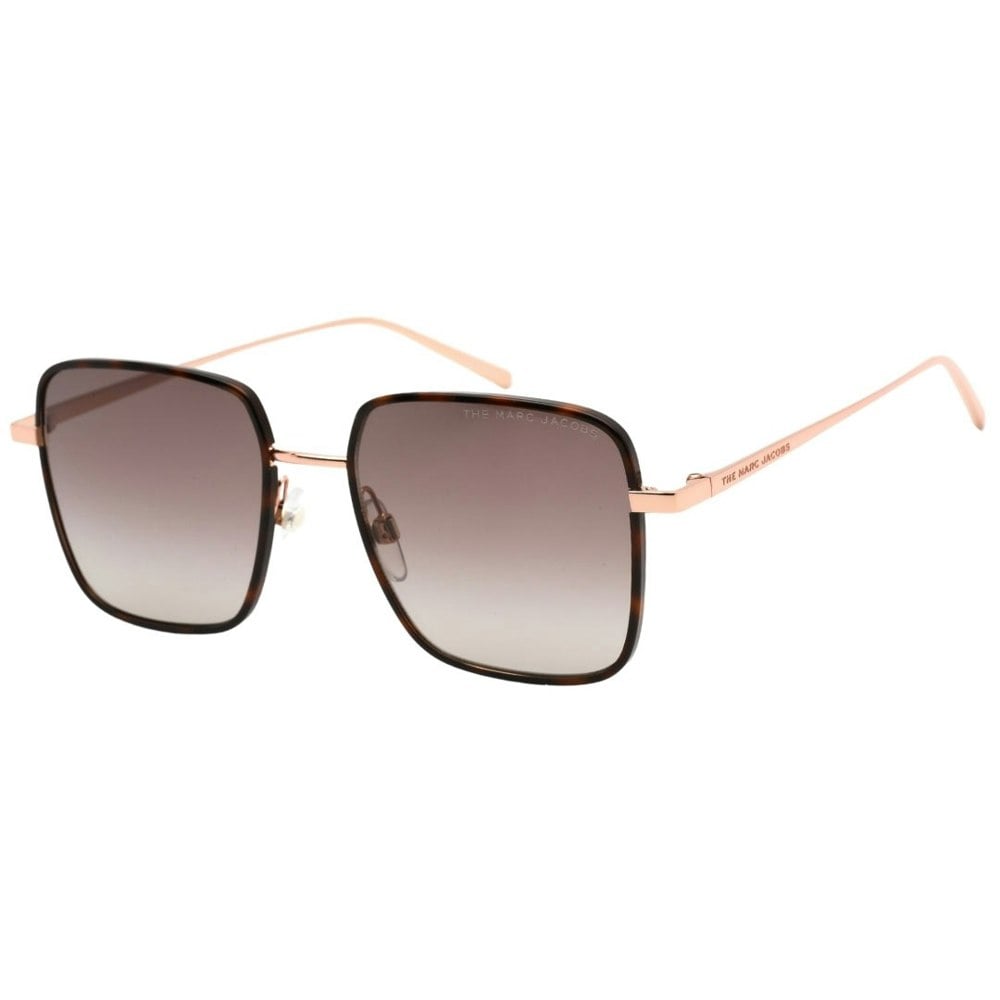 Marc Jacobs Brown Gradient Lens Rose Gold Sunglasses