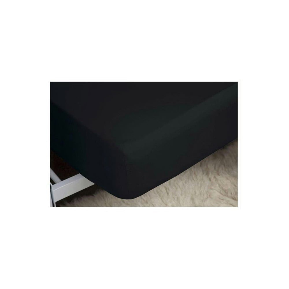 Belledorm 200 Thread Count Egyptian Cotton Fitted Sheet - Black