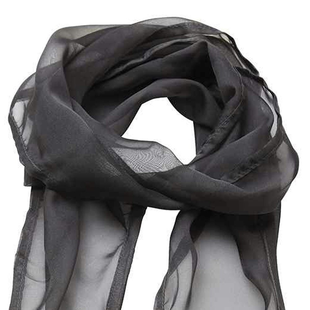 Premier Unisex Adult Colours Chiffon Scarf - Dark Grey