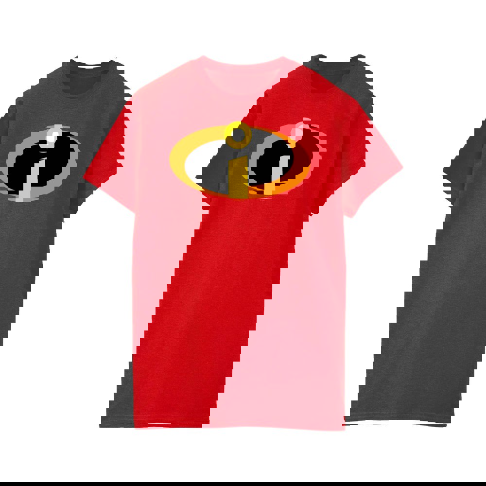 Disney Womens/Ladies The Incredibles Costume Logo Cotton T-Shirt - Red