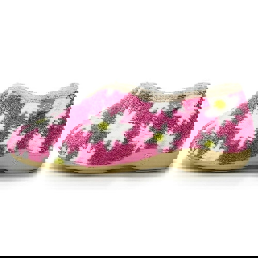 Lunar Womens/Ladies Daisy Slippers - Pink