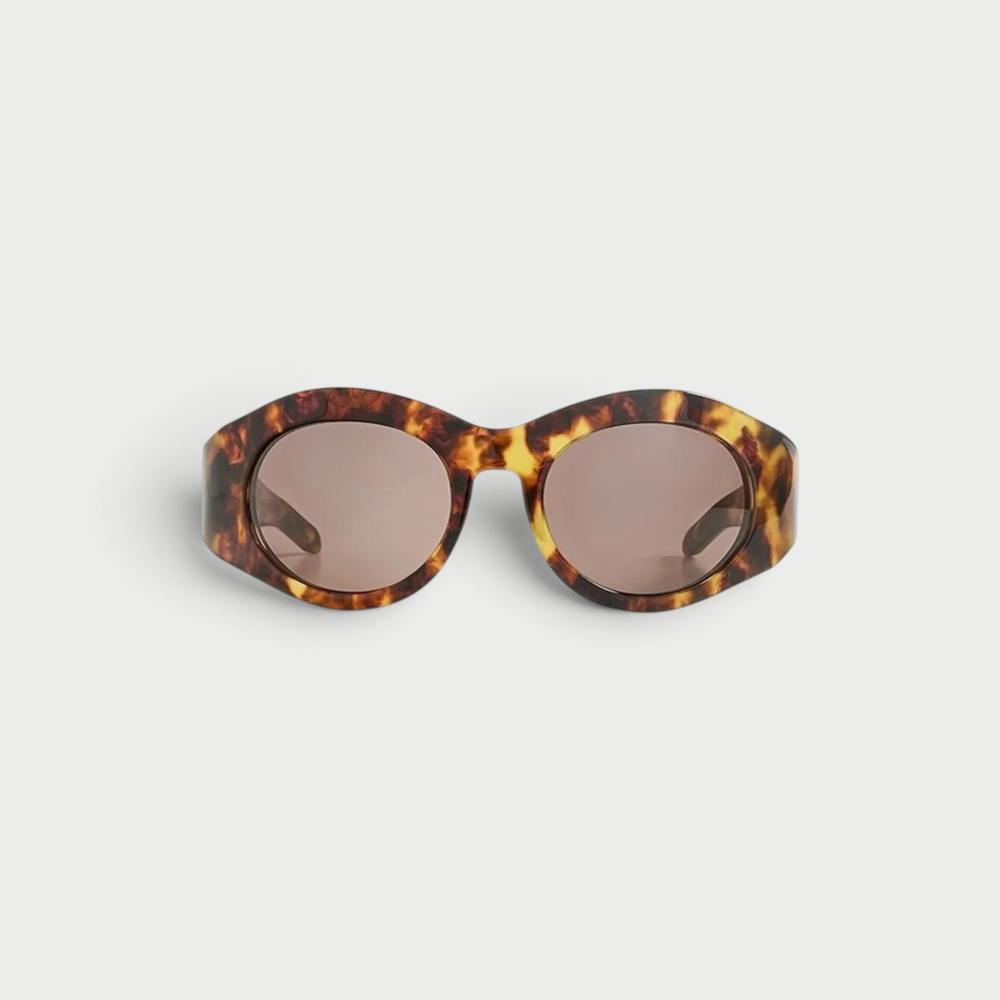 Casablanca Round Goggle Acetate Sunglasses Brown