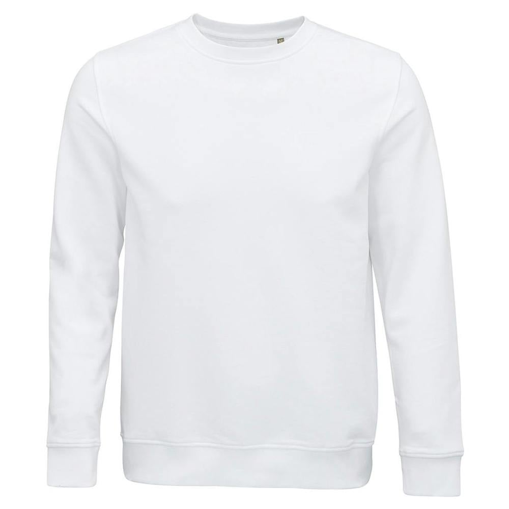 SOLS Unisex Adult Comet Organic Sweatshirt - White - White - 80% Organic Cotton/20% Recycled Polyester