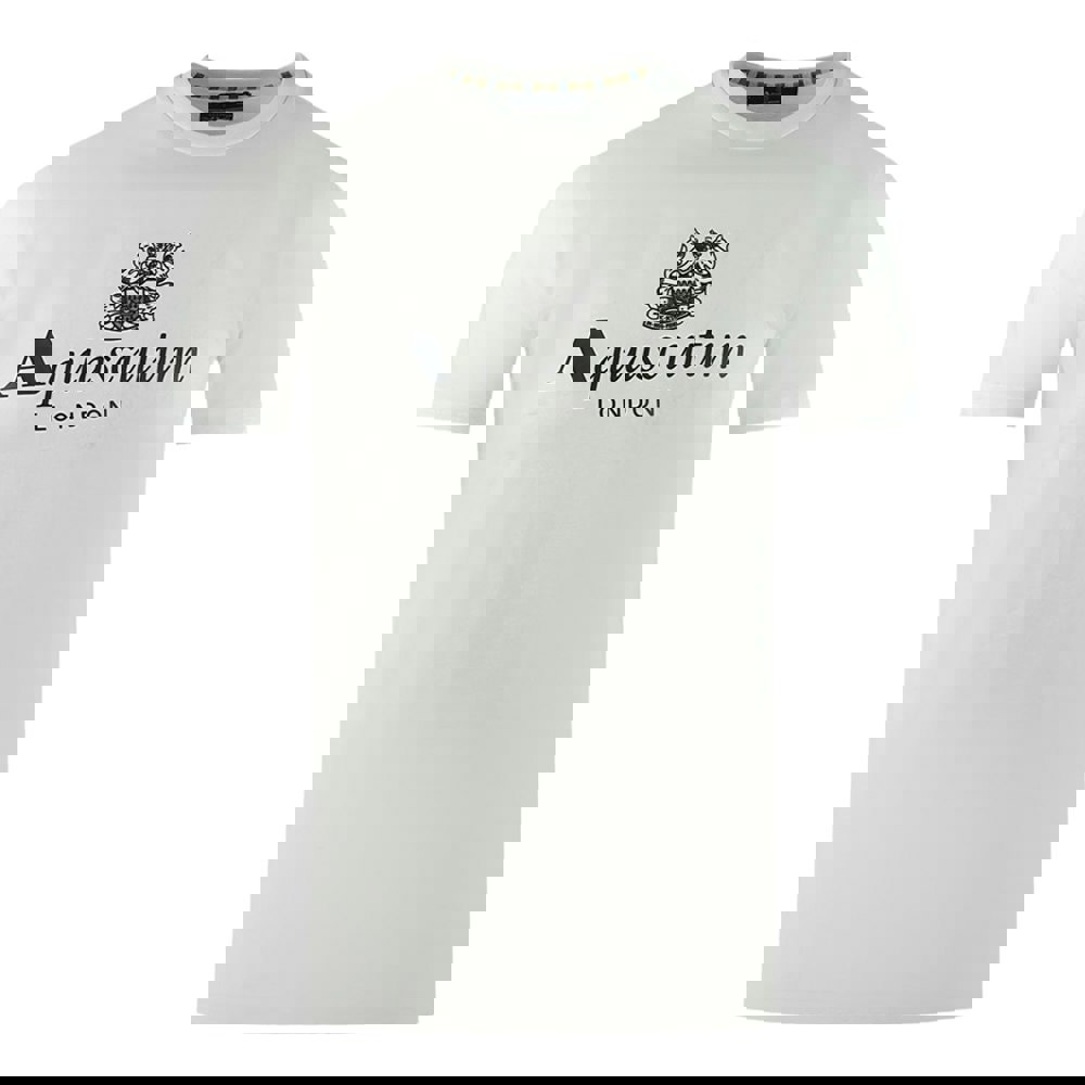 Aquascutum London Aldis Brand Logo White T-Shirt