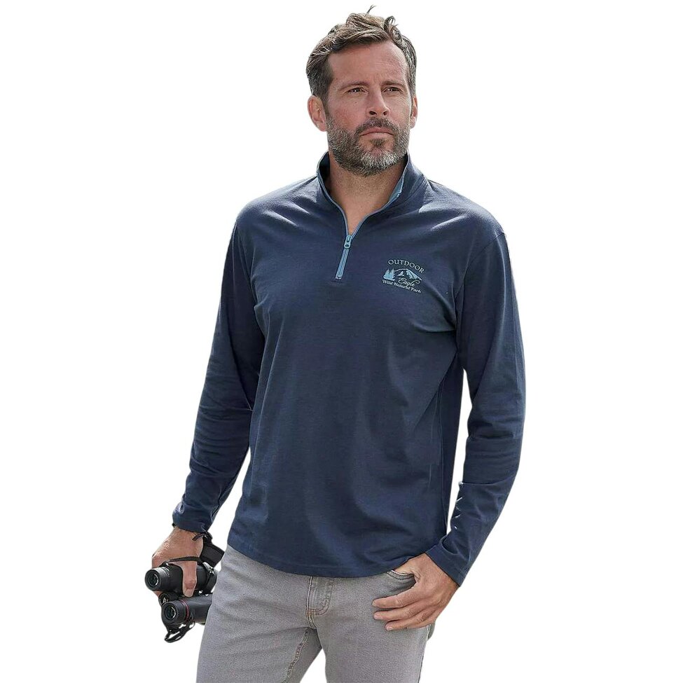 Atlas For Men Mens Quarter Zip Top (Pack of 2) - Navy/Blue